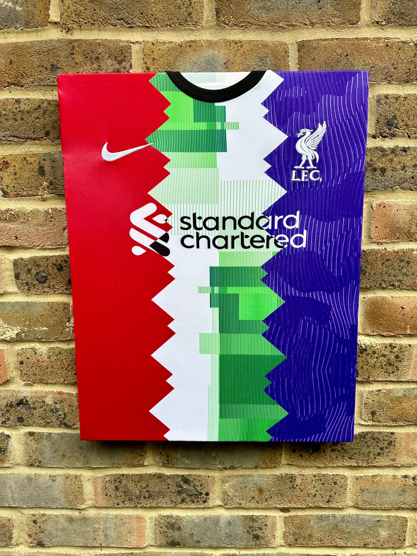 Liverpool football shirt memorabilia canvas