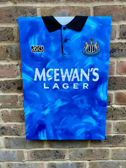 Newcastle United retro football shirt memorabilia canvas