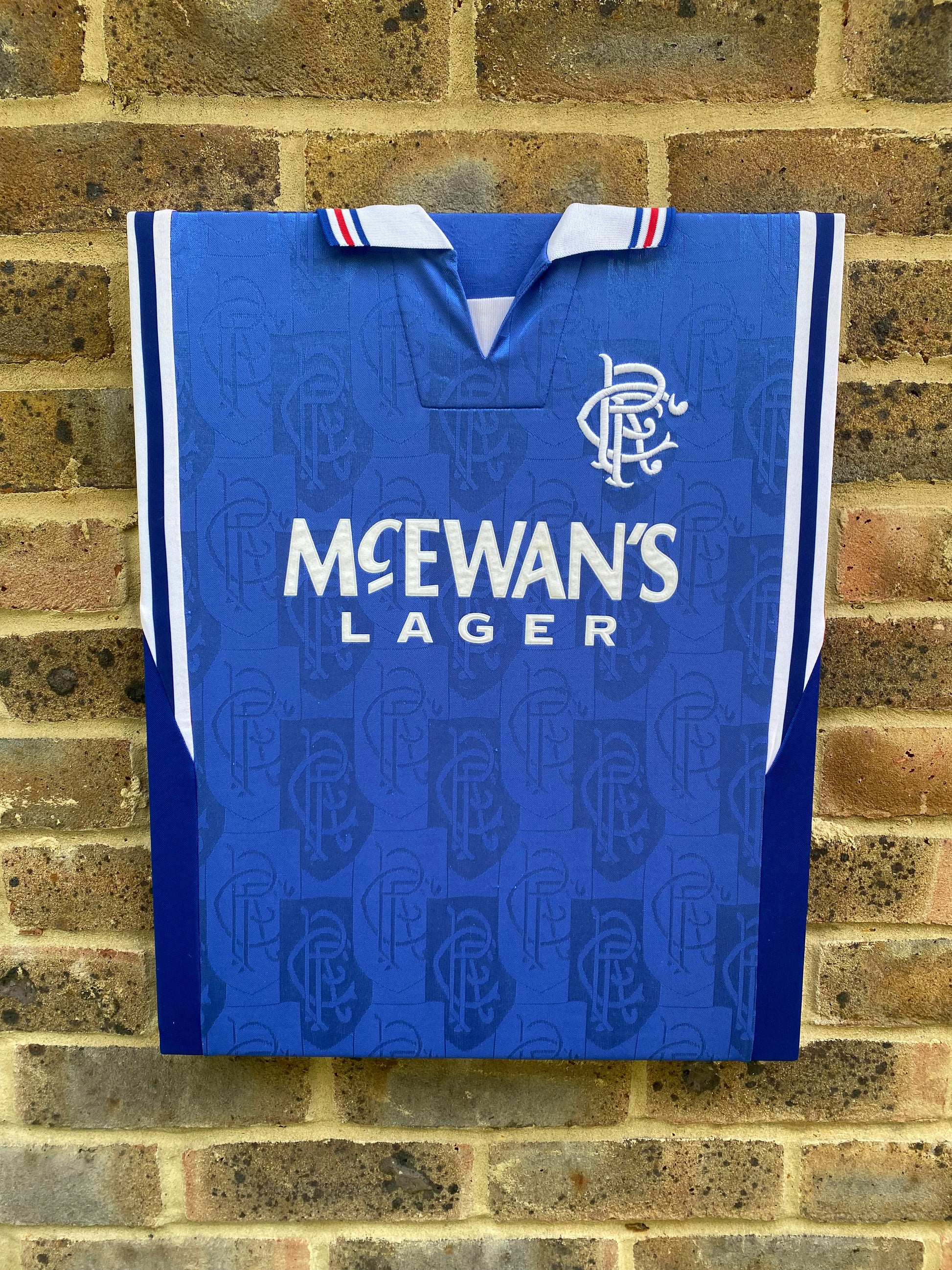 Rangers 1995/96 home shirt memorabilia canvas