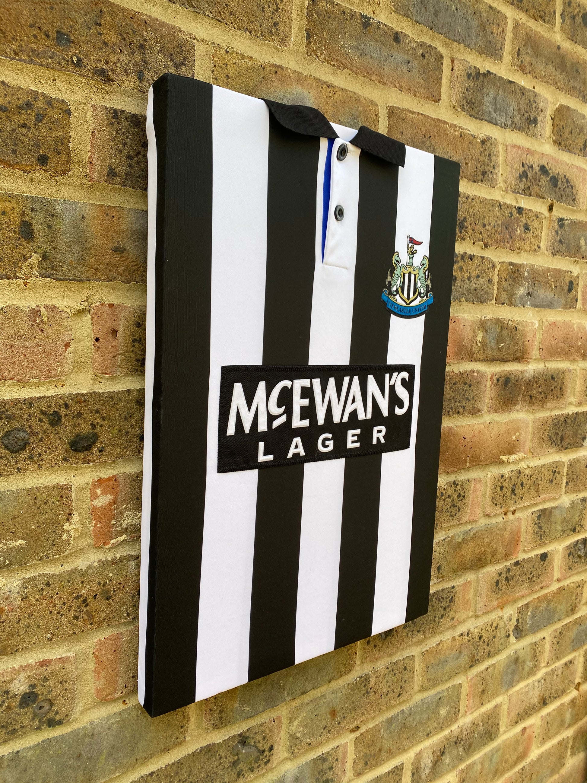 Newcastle United 1994/95 home shirt memorabilia canvas