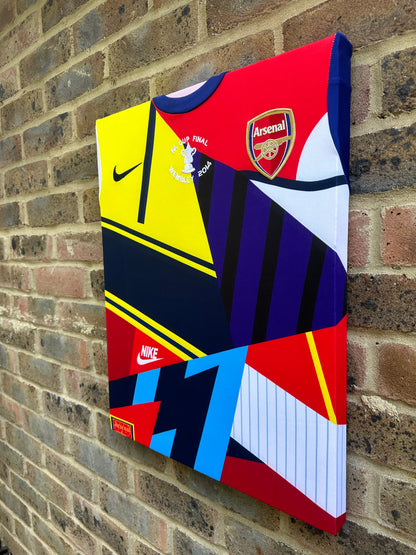 Arsenal Football Shirt Mash Up Memorabilia Canvas