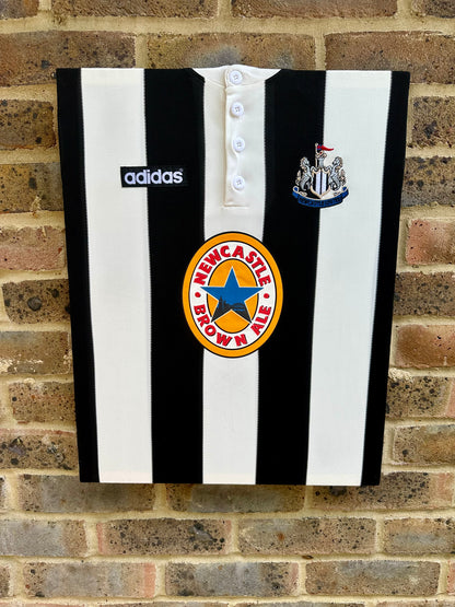 Newcastle United 1995/96 Retro Home Shirt Memorabilia Canvas