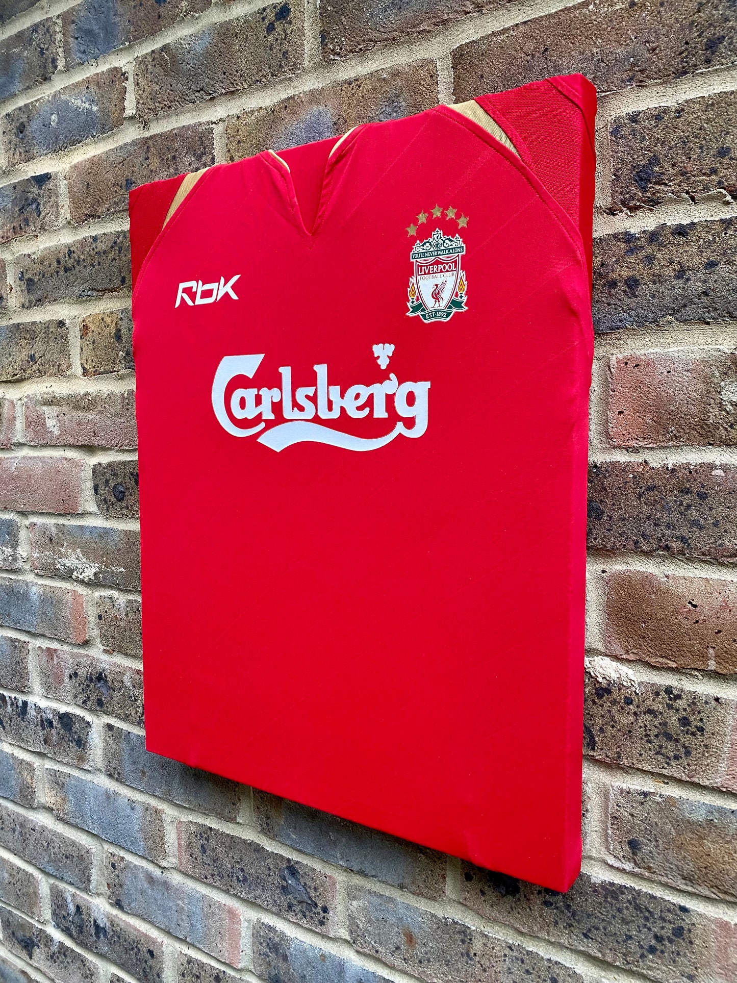 Liverpool 2005/06 home shirt memorabilia canvas