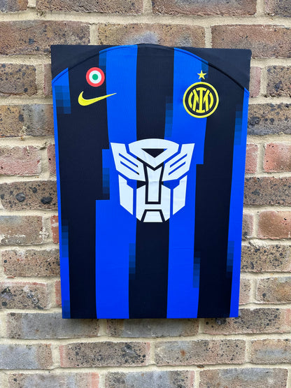 Inter Milan 2023/24 Transformers special edition shirt memorabilia canvas