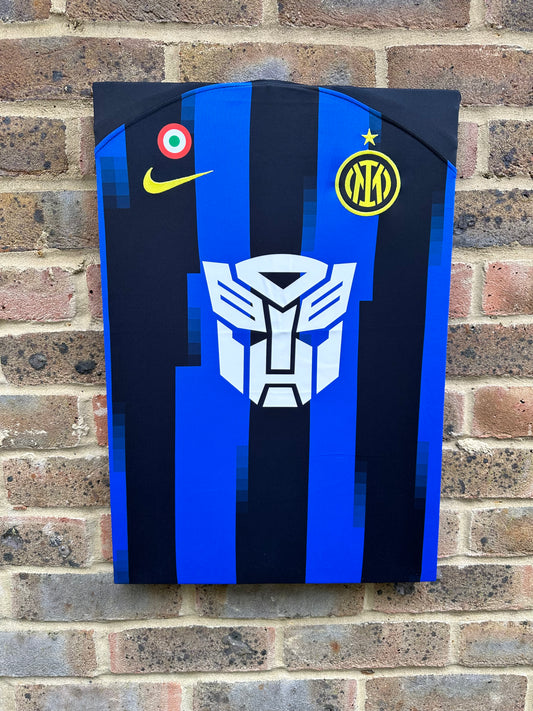 Inter Milan 2023/24 Transformers special edition shirt memorabilia canvas