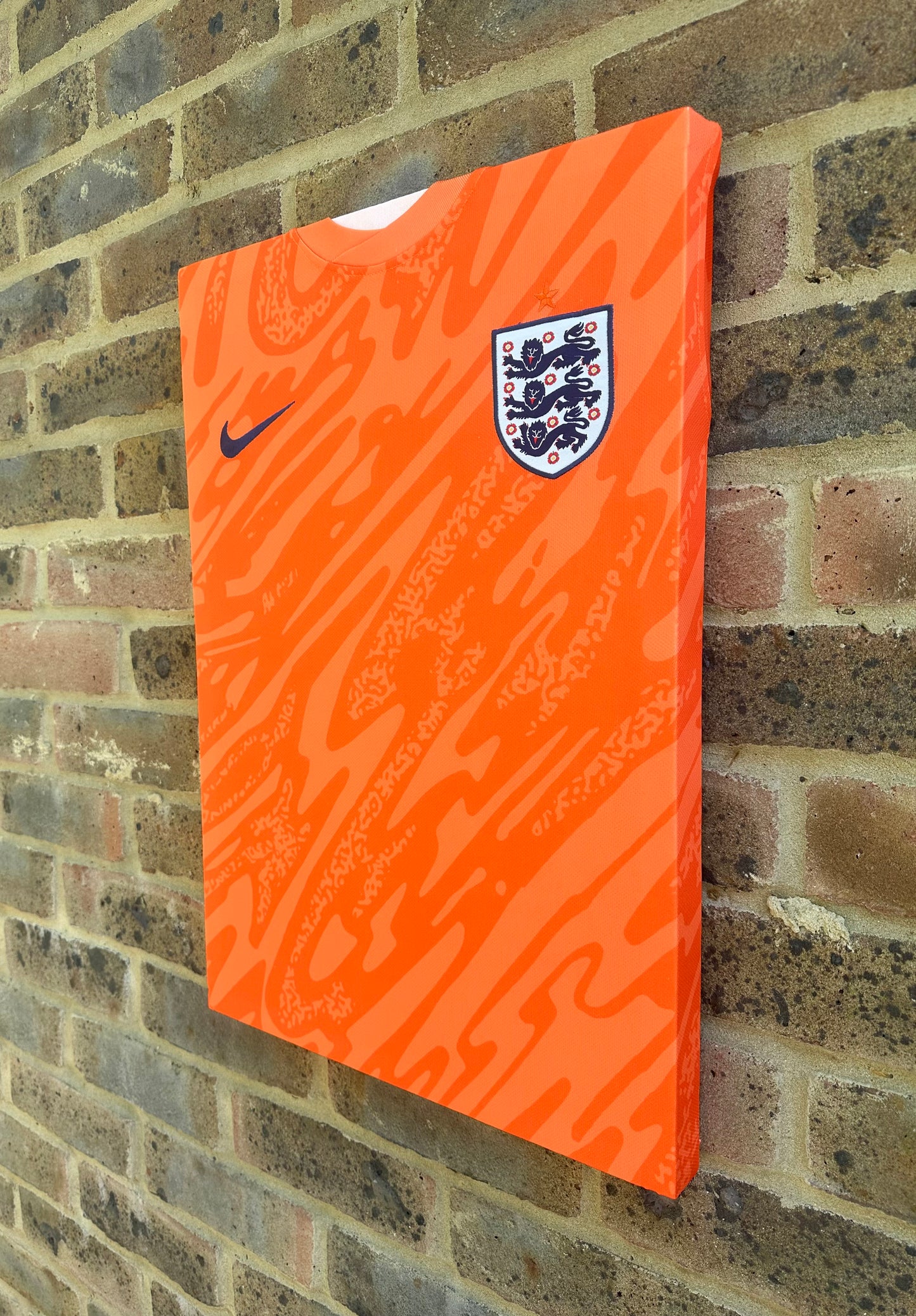 England 2024/25 Goalkeeper Shirt Memorabilia Canvas