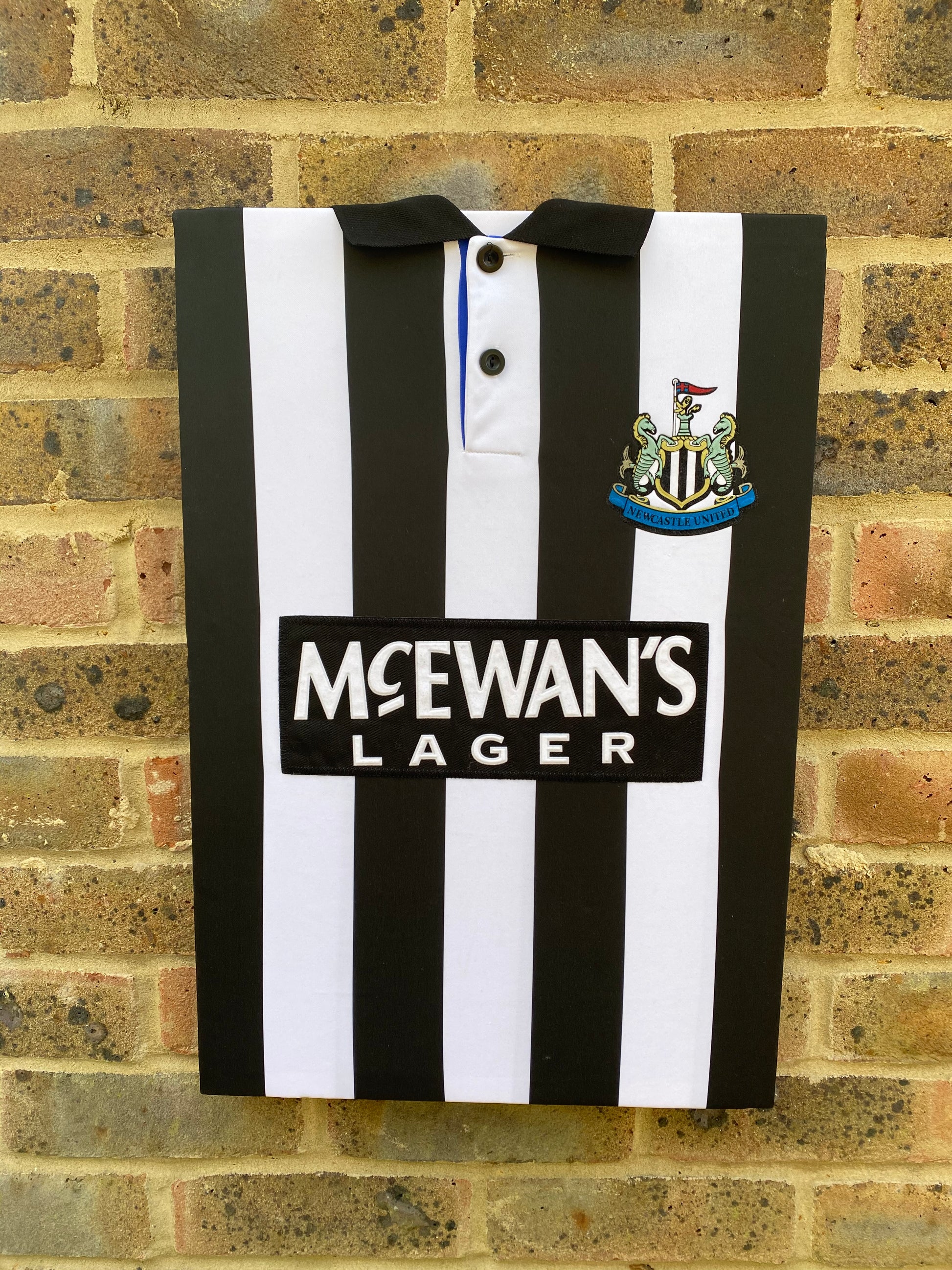 Newcastle United 1994/95 home shirt memorabilia canvas