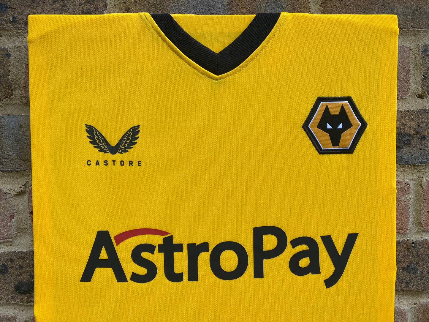 Wolves 2022/23 home shirt memorabilia canvas 