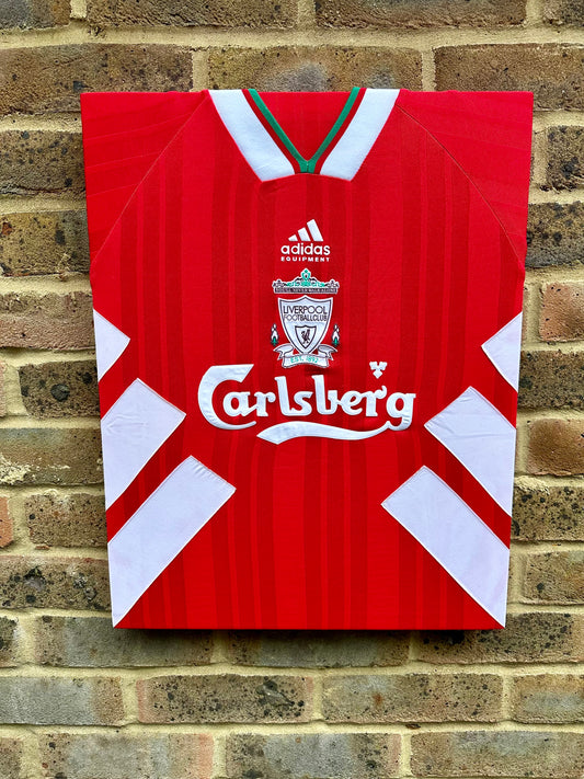 Liverpool retro football shirt memorabilia canvas