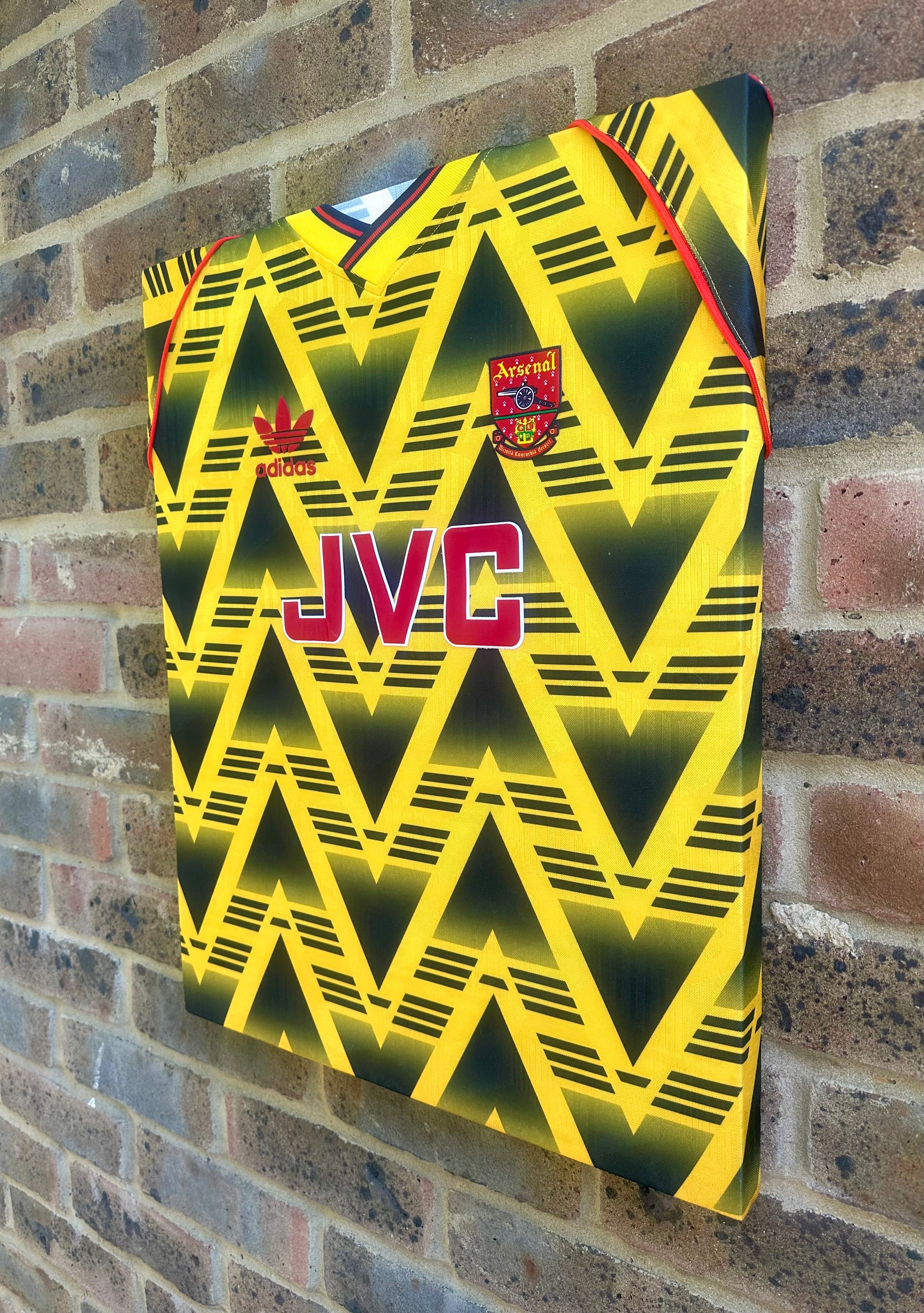 Arsenal 1991/93 Away Bruised Banana Football Shirt Memorabilia Canvas