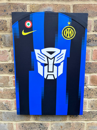 Inter Milan 2023/24 Transformers special edition shirt memorabilia canvas