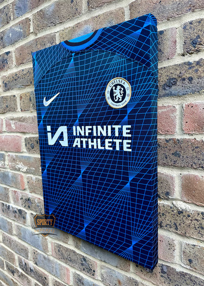 Chelsea Away 2023/24 Football Shirt Memorabilia Canvas