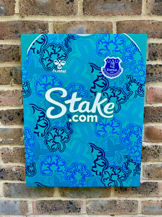 Everton Shamrock Limited Edition Pre Match Shirt Memorabilia Canvas