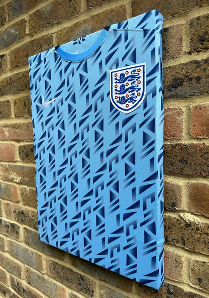 England lionesses 2023/24 away shirt memorabilia canvas