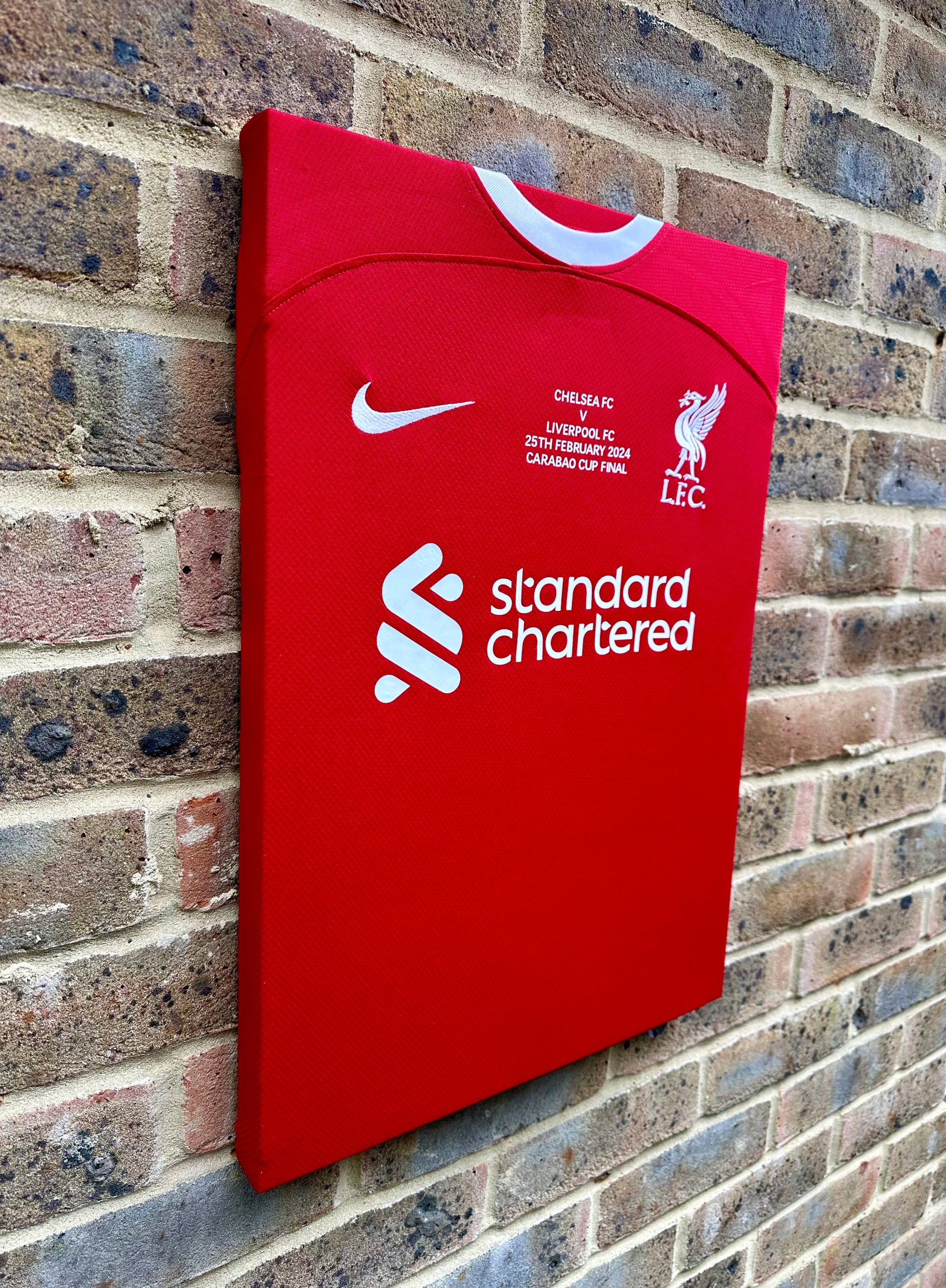 Liverpool carabao cup final shirt memorabilia canvas