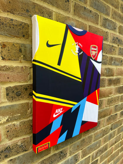 Arsenal Football Shirt Mash Up Memorabilia Canvas