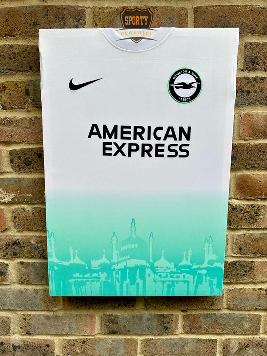 Brighton and hove Albion European football shirt memorabilia canvas