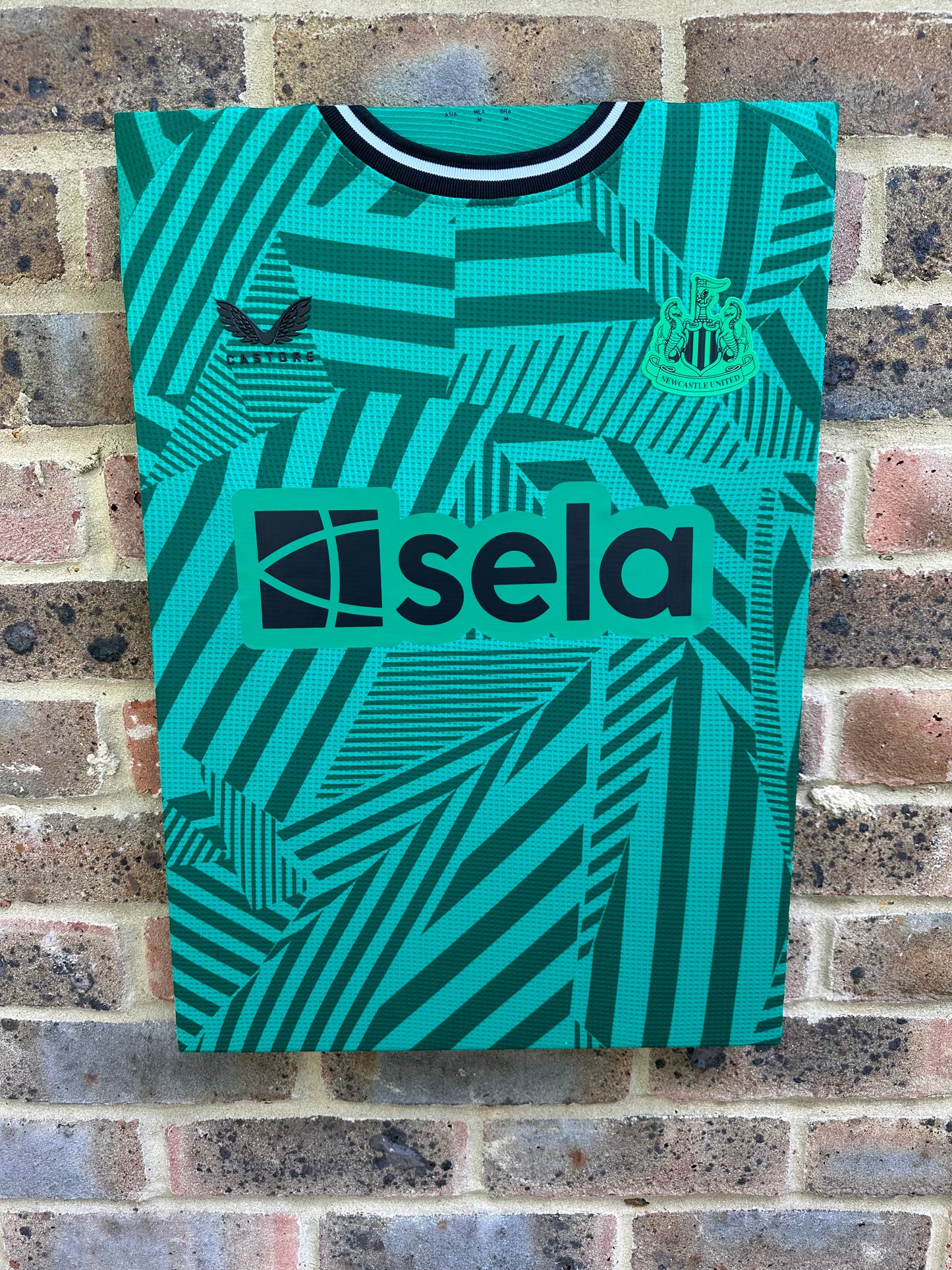 Newcastle United 2023/24 away shirt memorabilia canvas