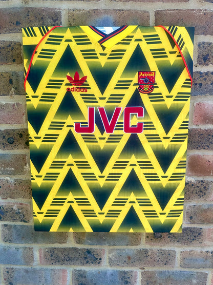 Arsenal 1991/93 Away Bruised Banana Football Shirt Memorabilia Canvas