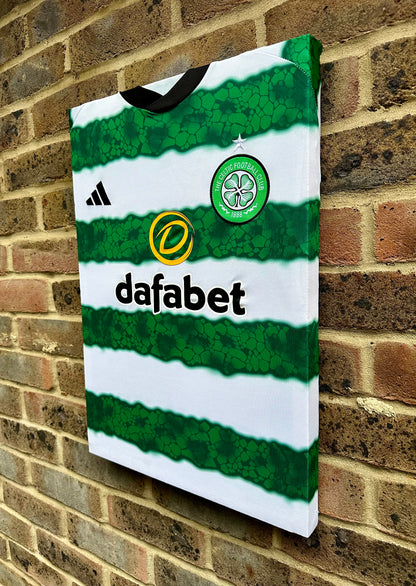 Celtic football shirt memorabilia canvas