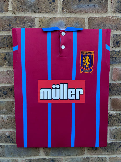 Aston Villa 1994 Retro Home Shirt Memorabilia Canvas