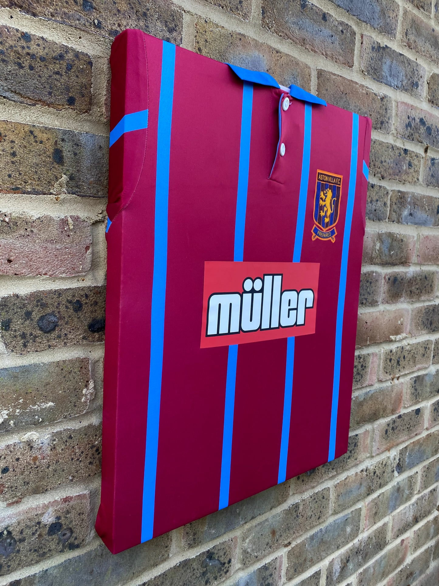 Aston Villa 1994 Retro Home Shirt Memorabilia Canvas