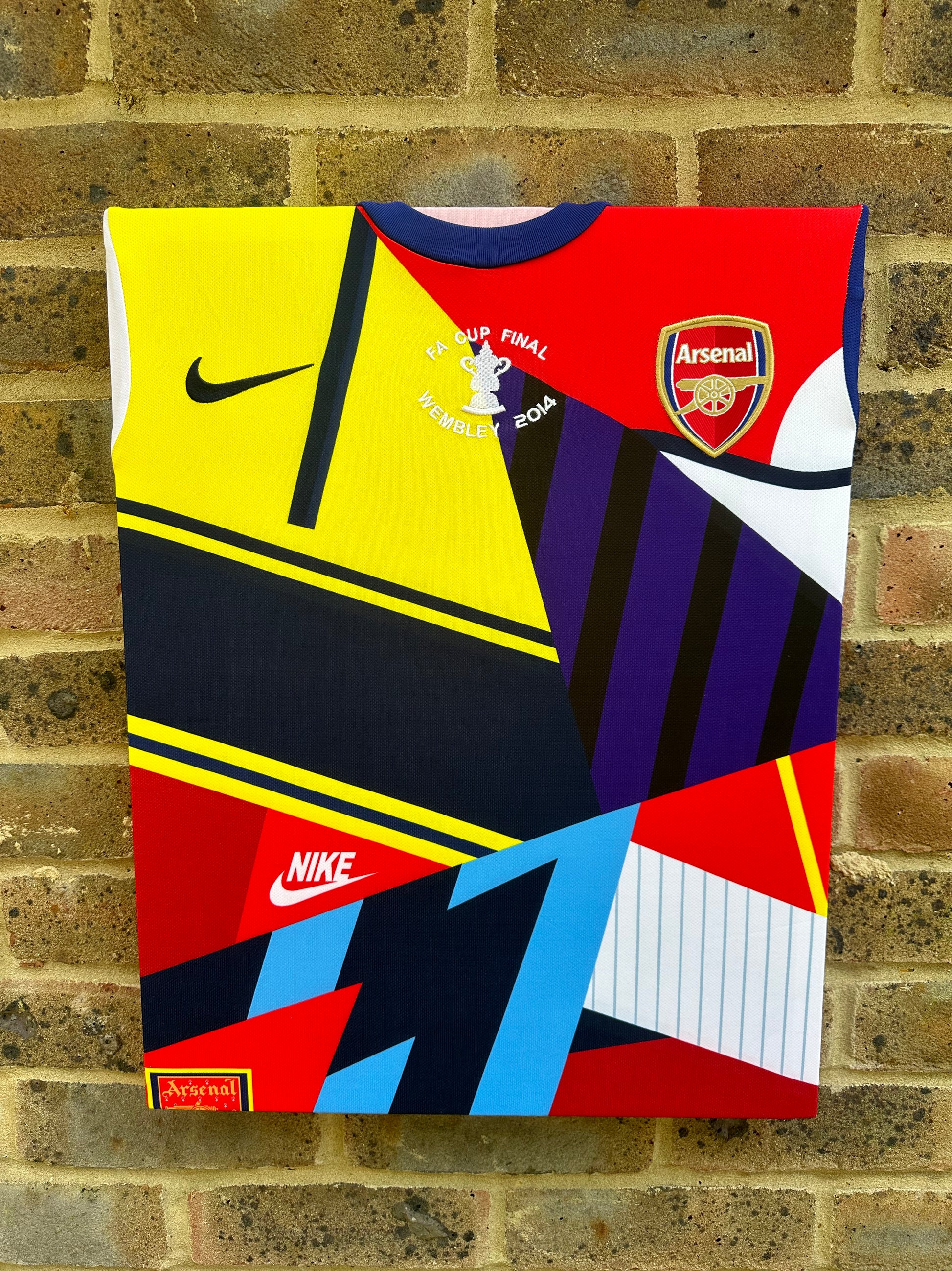 Arsenal Football Shirt Mash Up Memorabilia Canvas