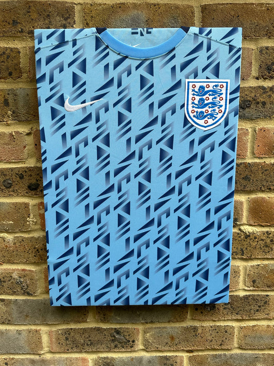 England lionesses 2023/24 away shirt memorabilia canvas