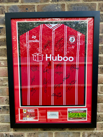 Bristol city signed Football shirt framing 