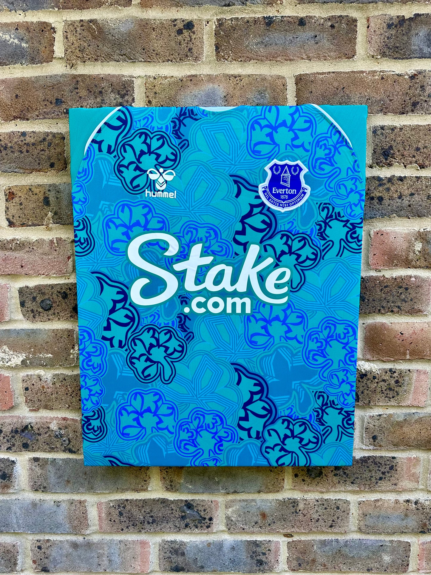 Everton Shamrock Limited Edition Pre Match Shirt Memorabilia Canvas