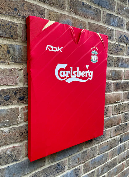 Liverpool 2005/06 home shirt memorabilia canvas