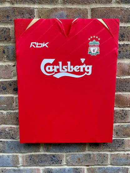 Liverpool 2005/06 home shirt memorabilia canvas