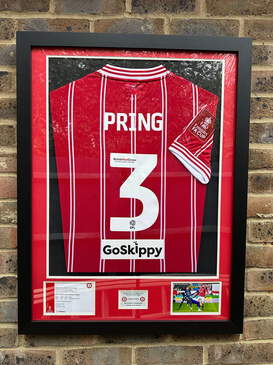 Bristol city Football shirt framing 