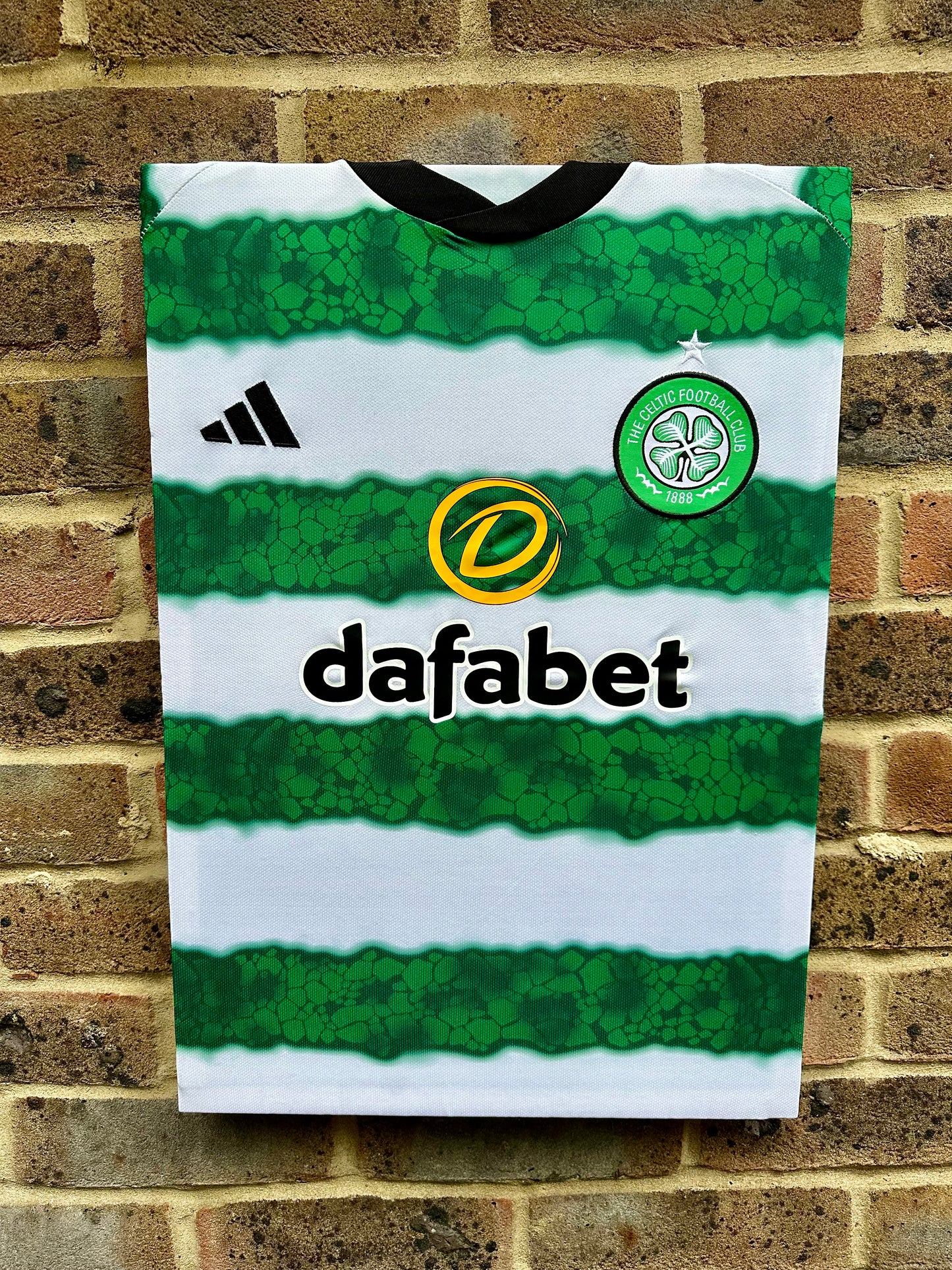 Celtic football shirt memorabilia canvas