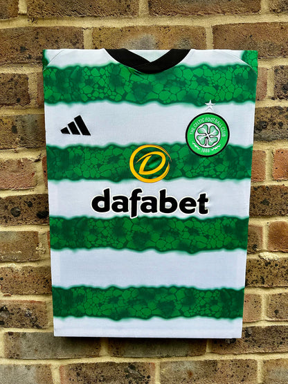 Celtic football shirt memorabilia canvas