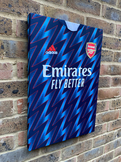 Arsenal 2021/22 lightning bolt shirt memorabilia canvas