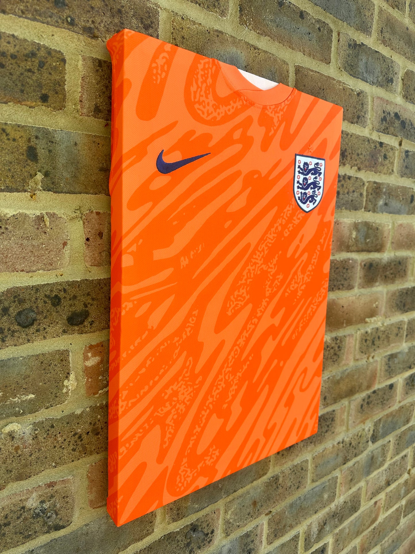 England 2024/25 Goalkeeper Shirt Memorabilia Canvas