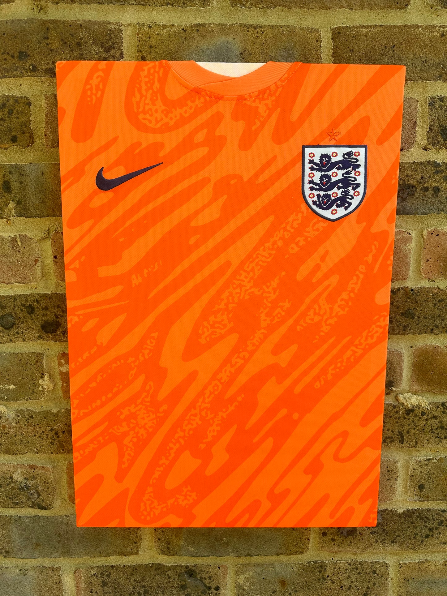 England 2024/25 Goalkeeper Shirt Memorabilia Canvas