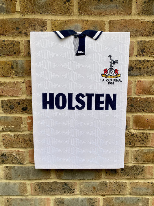 Tottenham Hotspur 1991 fa cup final shirt memorabilia canvas