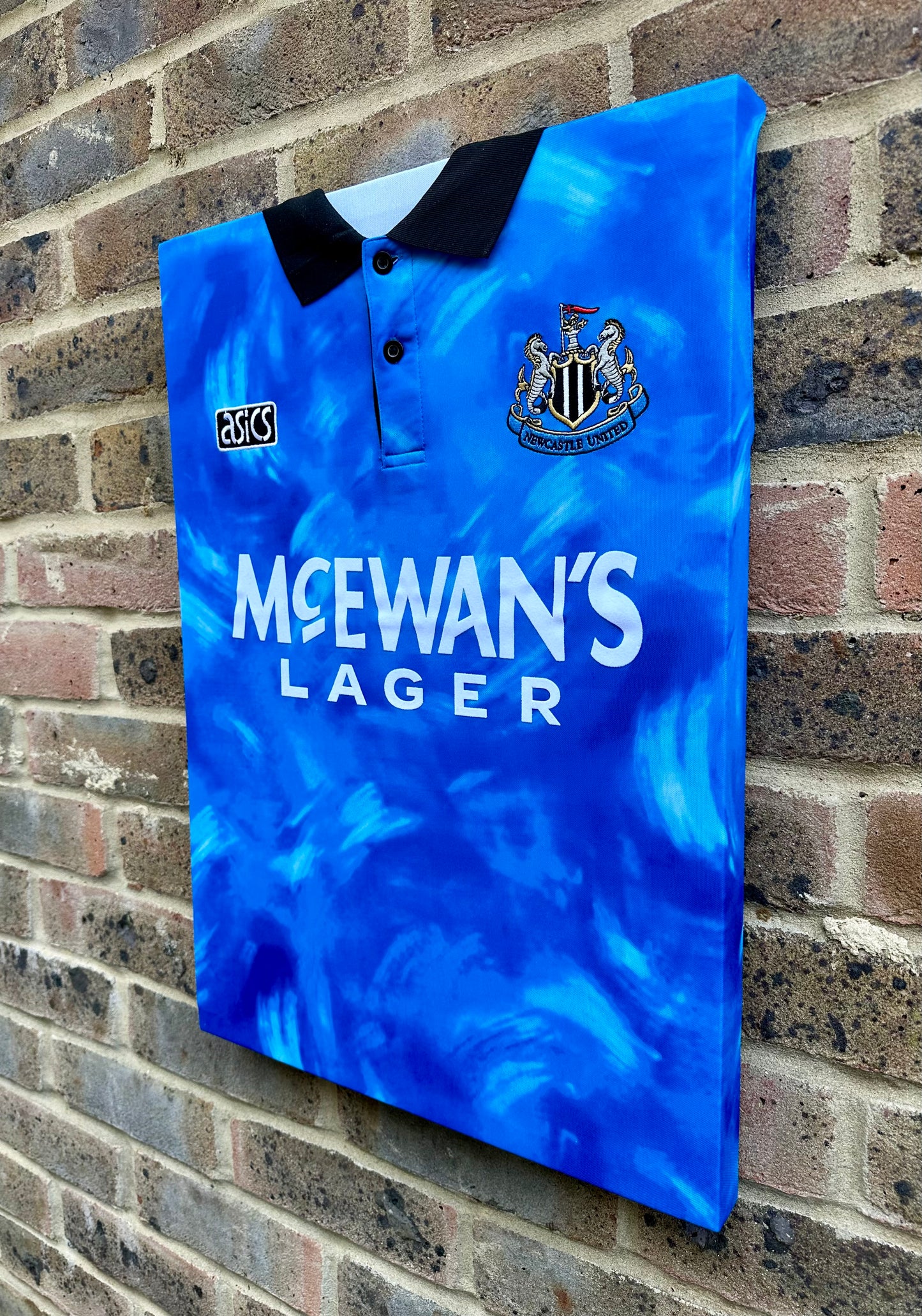 Newcastle United retro football shirt memorabilia canvas