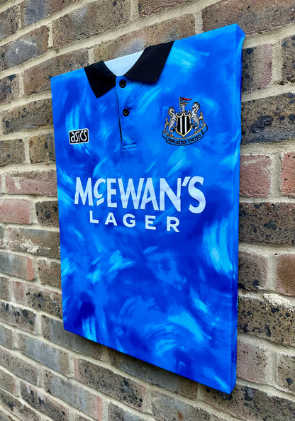 Newcastle United retro football shirt memorabilia canvas