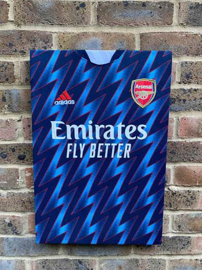 Arsenal 2021/22 lightning bolt shirt memorabilia canvas