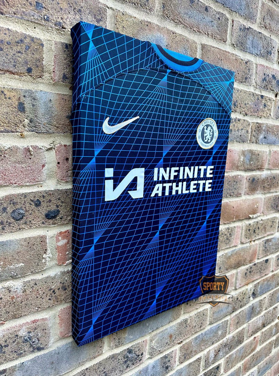 Chelsea Away 2023/24 Football Shirt Memorabilia Canvas