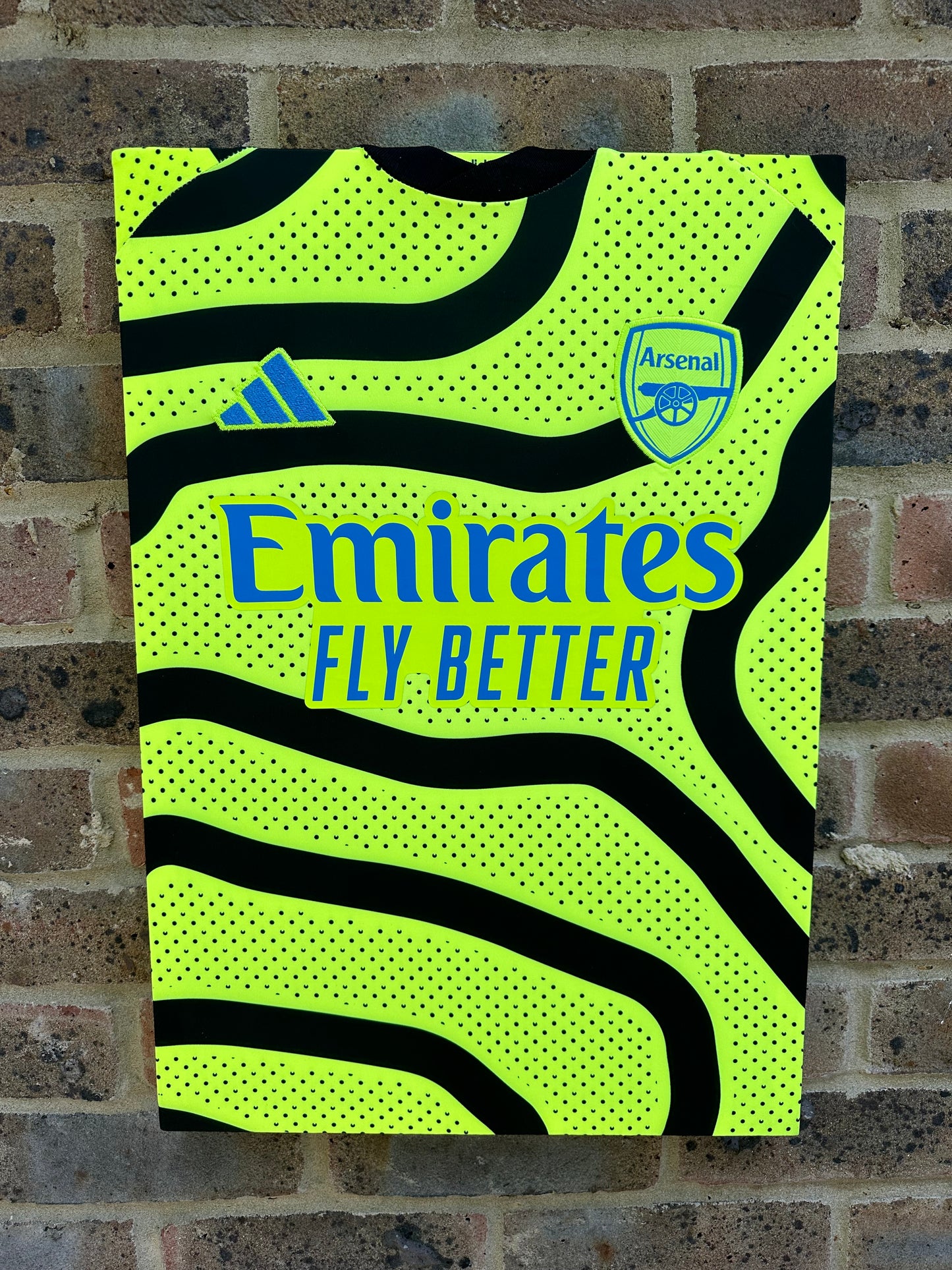 Arsenal 2023/24 away shirt memorabilia canvas