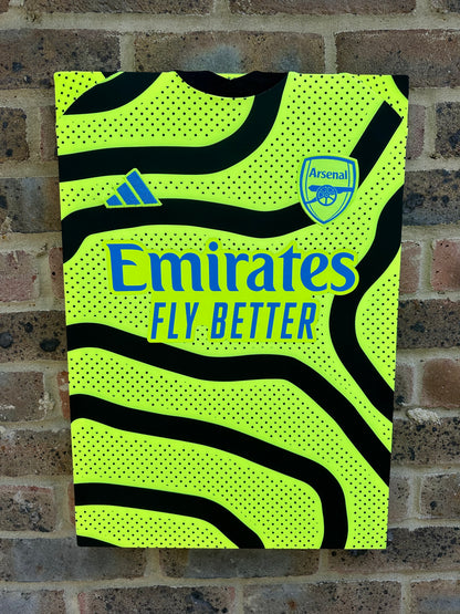 Arsenal 2023/24 away shirt memorabilia canvas