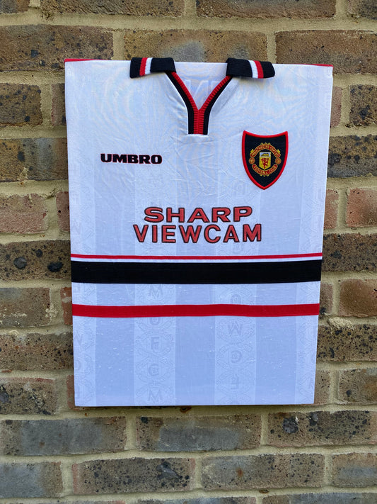 Manchester United 1998/99 away shirt memorabilia canvas