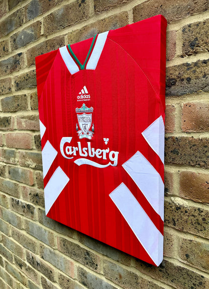 Liverpool retro football shirt memorabilia canvas