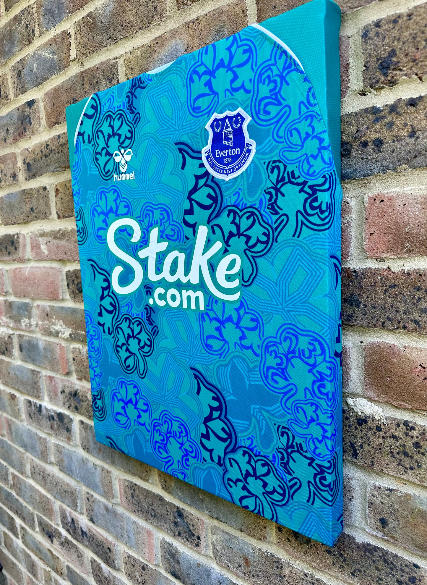 Everton Shamrock Limited Edition Pre Match Shirt Memorabilia Canvas