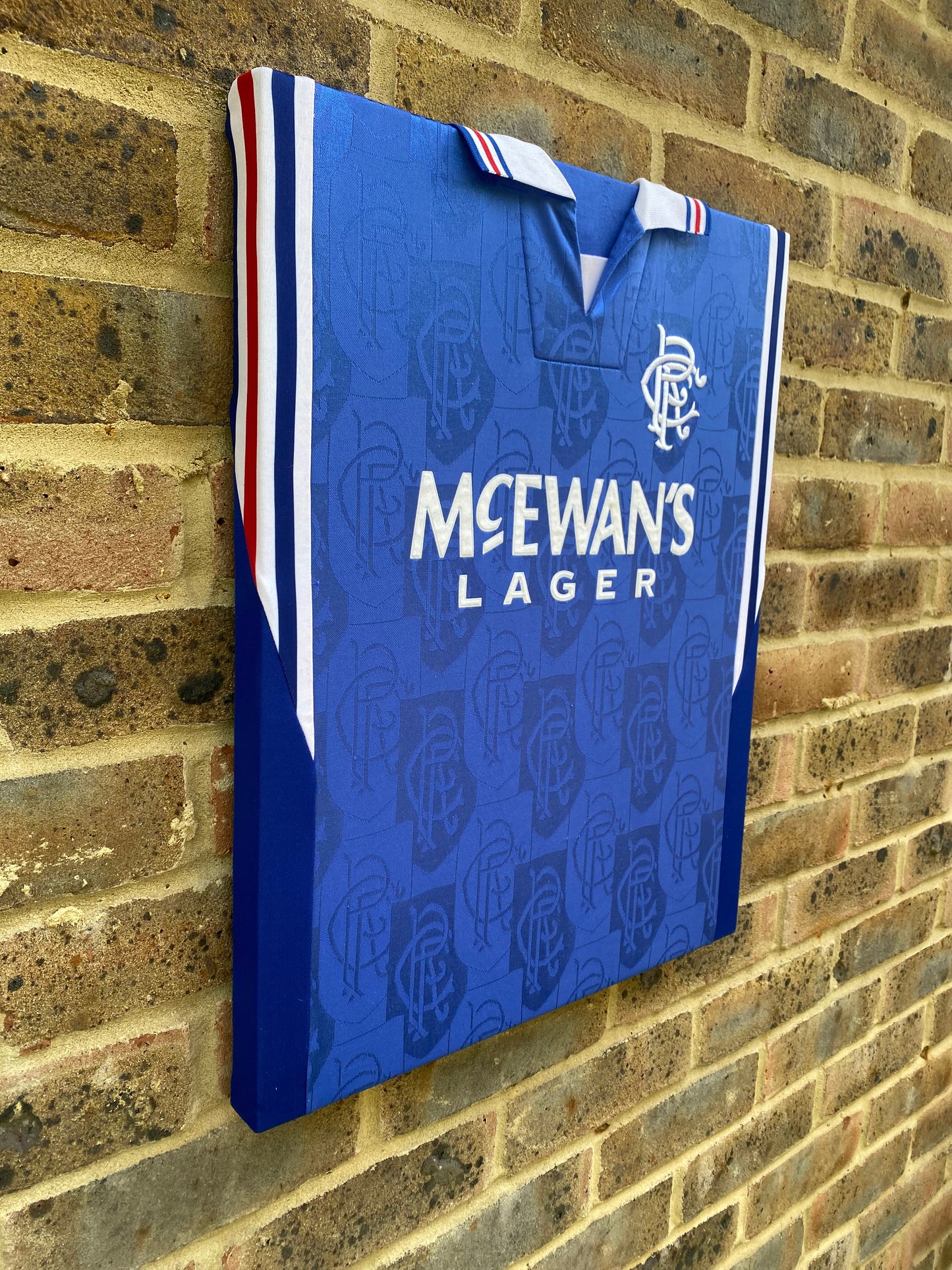 Rangers 1995/96 home shirt memorabilia canvas