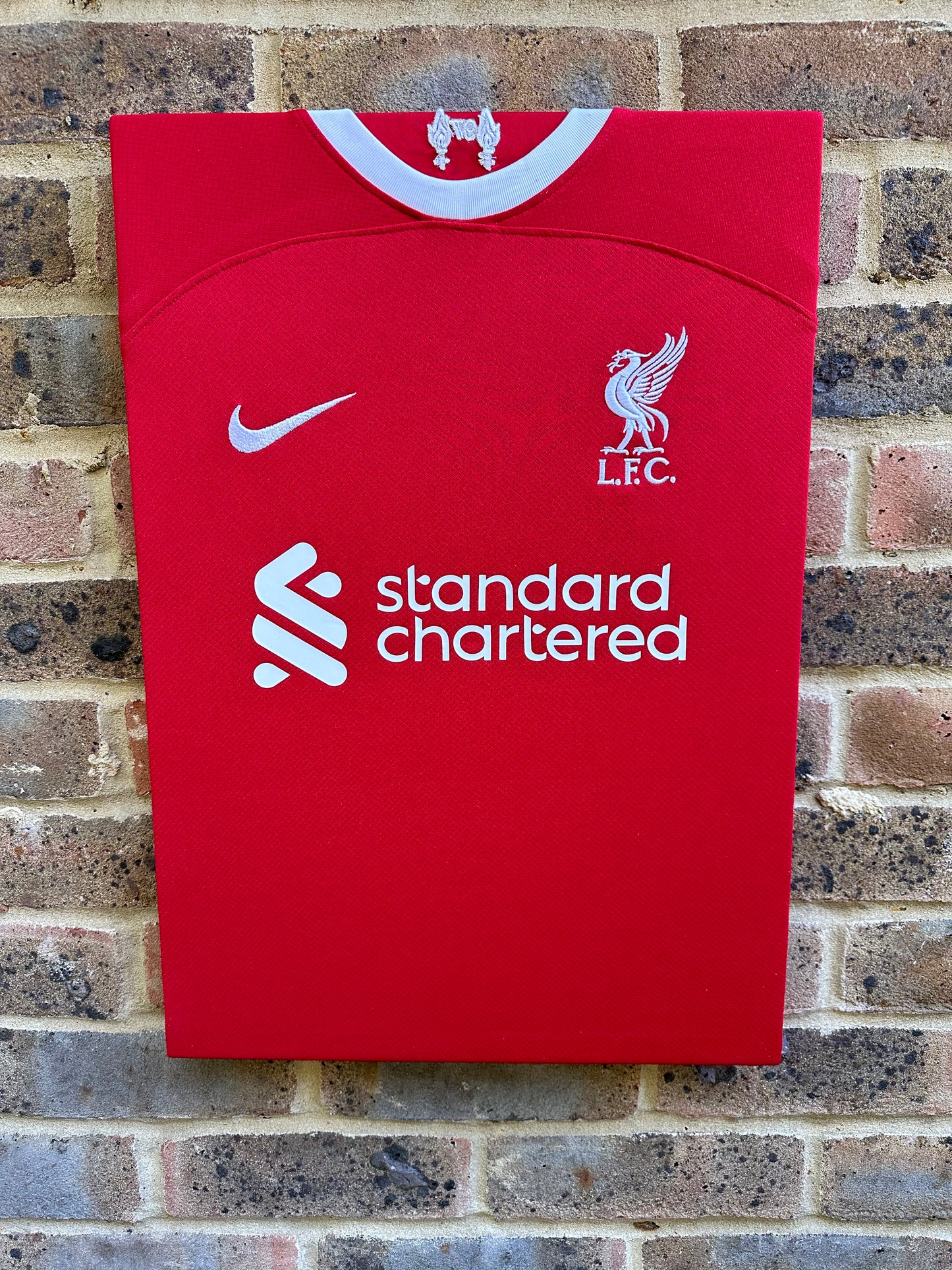 Liverpool home football shirt memorabilia canvas